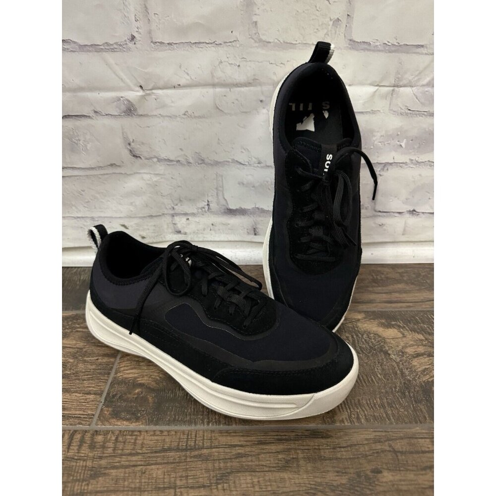Sorel Women’s Ona 503 Knit Low Sneaker Black Size 11 Comfort Style Hiking‎